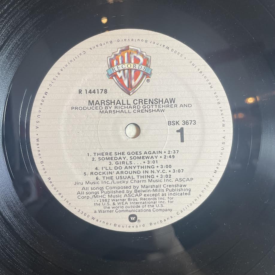 Marshall Crenshaw - Marshall Crenshaw (VINYL) | Near Mint (NM) Excellent+ (EX+)-Music History