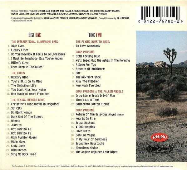 Gram Parsons - Sacred Hearts & Fallen Angels: The Gram Parsons Anthology (2x CD BOX) | Near Mint (NM) Near Mint (NM)-Music History