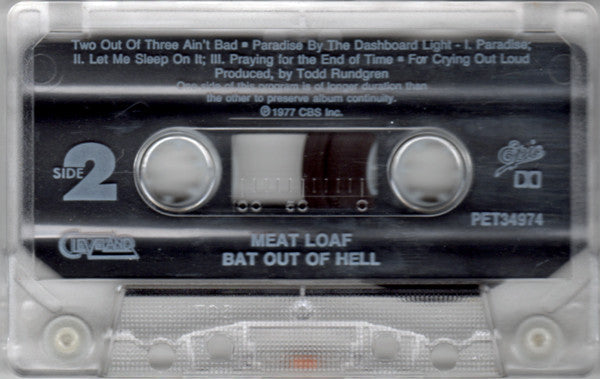 Meat Loaf - Bat Out Of Hell (CASSETTE) | Near Mint (NM) Near Mint (NM)-Music History
