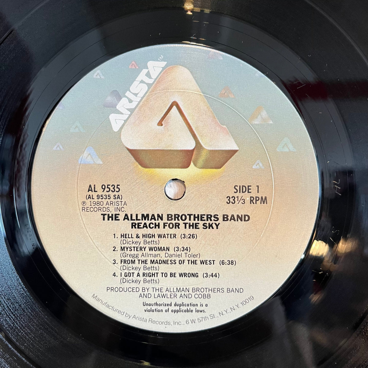 The Allman Brothers Band - Reach For The Sky *SANTA MARIA* | Near Mint (NM) Excellent (EX)-Music History