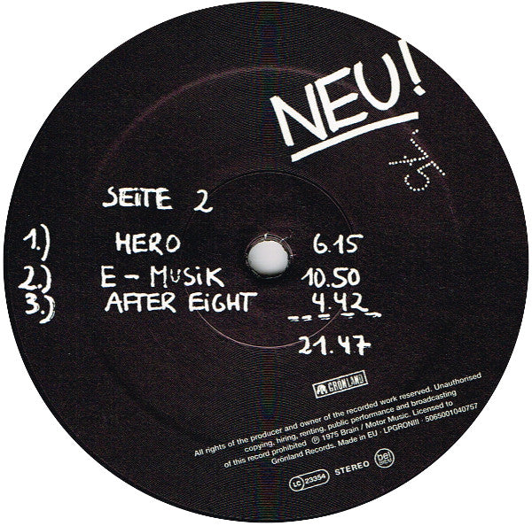 Neu! - Neu! '75 (VINYL) | Mint (M) Mint (M)-Music History