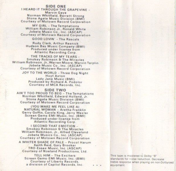 Various - The Big Chill (Original Motion Picture Soundtrack) (CASS) | Mint (M) Mint (M)-Music History