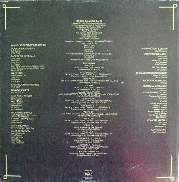 Neil Diamond - The Jazz Singer (Original Songs From The Motion Picture) (VINYL) | Near Mint (NM) Near Mint (NM)-Music History