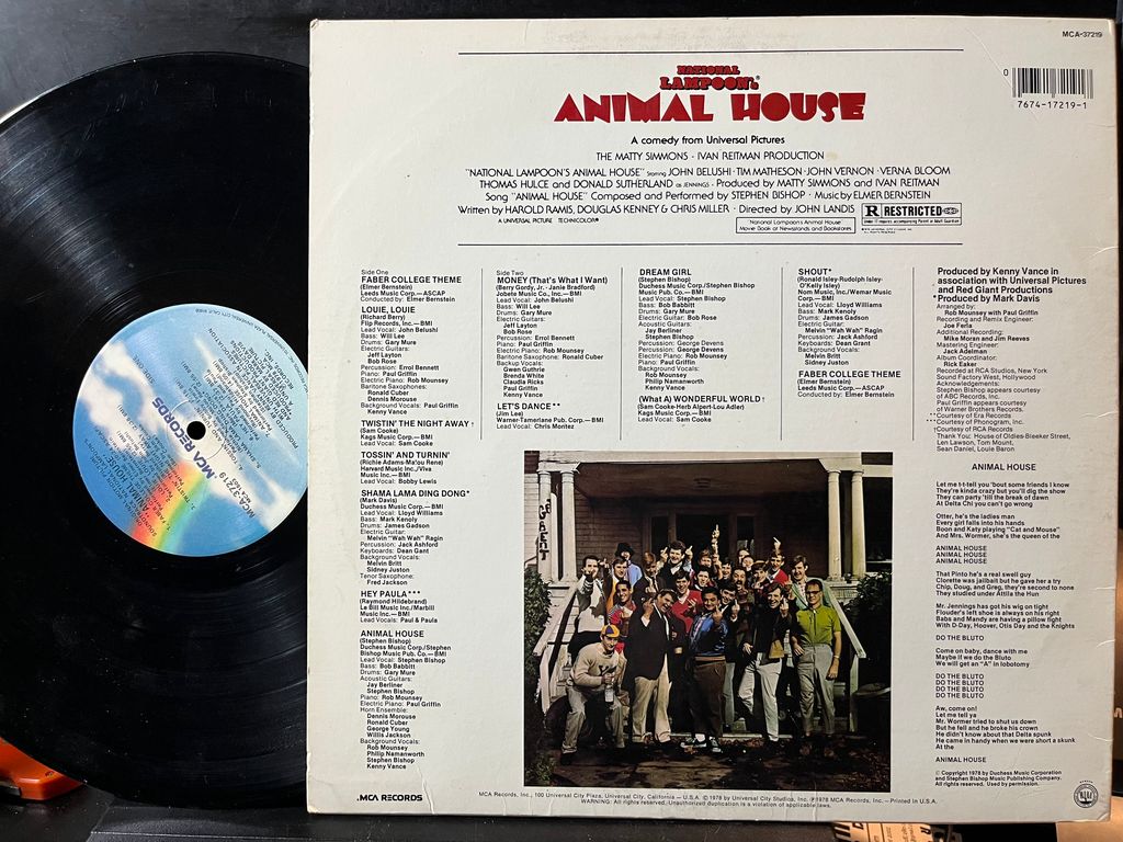 Various - National Lampoon's Animal House (Original Motion Picture Soundtrack) (VINYL) | Very Good Plus Plus (VG++) Excellent (EX)-Music History