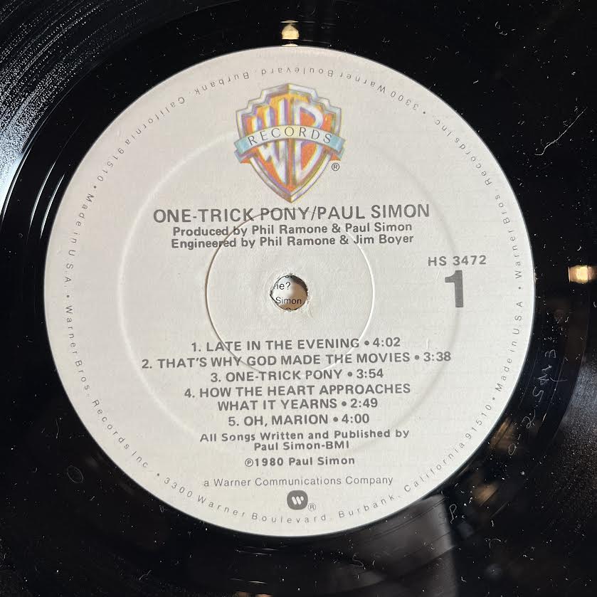 Paul Simon - One-Trick Pony *SPECIALTY 1980* | Near Mint (NM) Near Mint (NM)-Music History