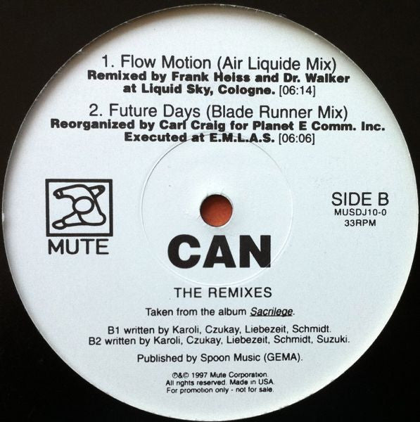 Can - The Remixes (12" VINYL) | Excellent+ (EX+) Generic--Music History