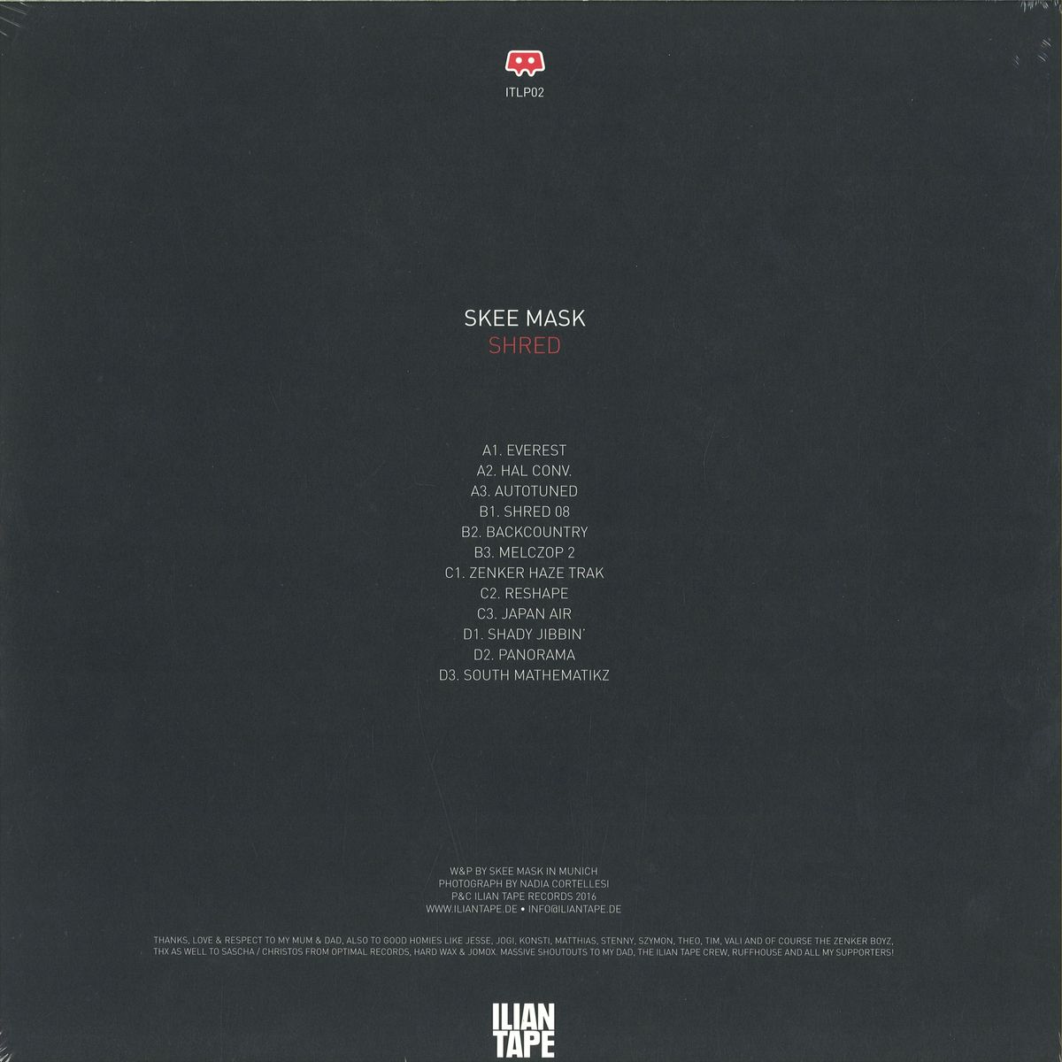 Skee Mask - Shred (VINYL 2xLP Ilian Tape ITLP02 2025) | NEW Mint (M) Mint (M)--Music History