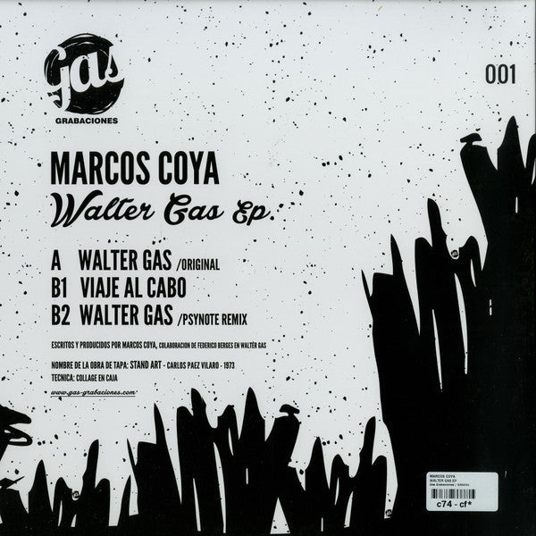 Marcos Coya - Walter Gas (VINYL) | Mint (M) Mint (M)--Music History