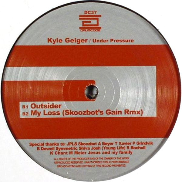 Kyle Geiger - Under Pressure (VINYL) |--Music History
