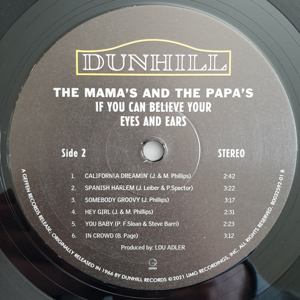 The Mamas & The Papas If You Can Believe Your Eyes And Ears Geffen Records, UMe LP, Album, RE, Toi Mint (M) Mint (M)-Music History