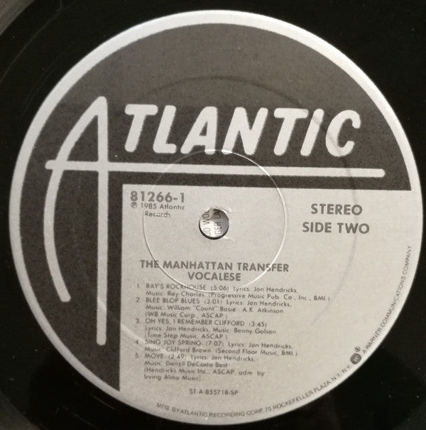 The Manhattan Transfer - Vocalese | Very Good Plus (VG+) Near Mint (NM)-Music History