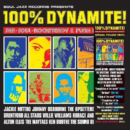 Various Artists - 100% Dynamite Ska Soul Rocksteady & Funk In Jamaica (RSD Exclusive, Colored Vinyl, Yellow, Digital Download Card) (2 Lp's) |-Music History