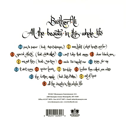 Brother Ali All The Beauty In This Whole Life (Clear Vinyl, Digital Download Card) (2 Lp's) - Vinyl-Music History
