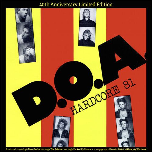 D.O.A. Hardcore '81: 40th Anniversary Edition - Vinyl-Music History