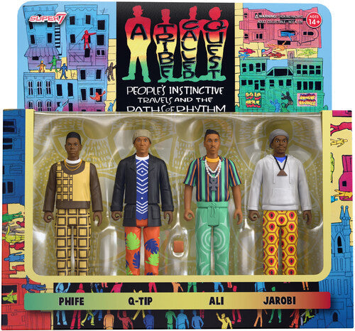 A Tribe Called Quest - Super7 - A Tribe Called Quest - ReAction Figures Wv1 - People's Instinctive Travels and the Paths of Rhythm 4-Pack (Large Item, Action Figure) |-Music History