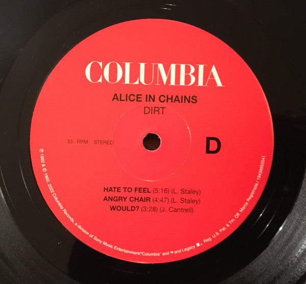 Alice In Chains Dirt Columbia, Legacy, Velvet Hammer 2xLP, Album, RE, RM, 30t Mint (M) Mint (M)-Music History