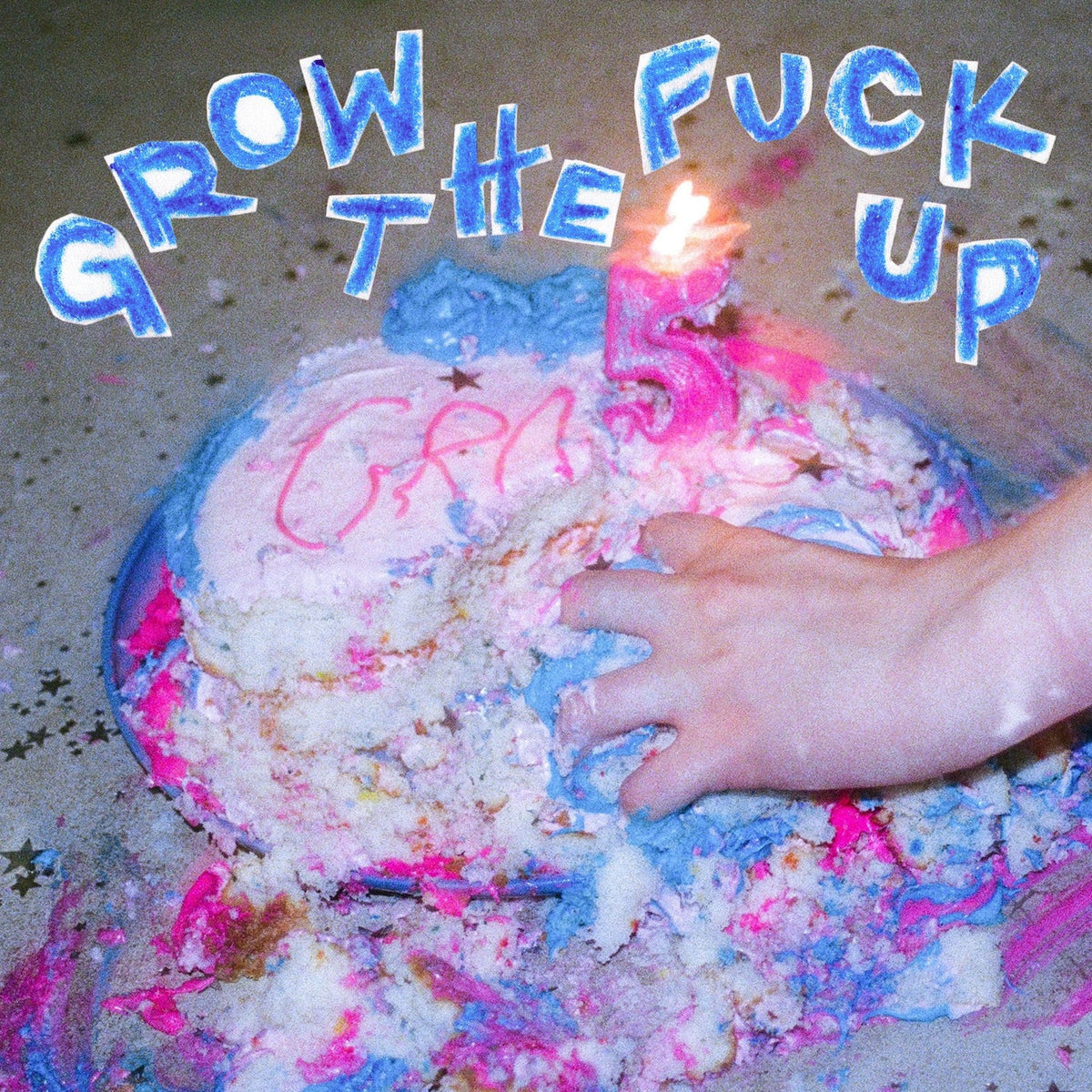 VIAL - Grow The Fuck Up (TWISTER— BASE COBALT BLUE W/ WHITE AND BABY BLUE SPOKES VINYL) |-Music History