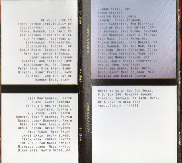 Goo Goo Dolls - A Boy Named Goo *CASSETTE* | Near Mint (NM) Near Mint (NM)-Music History