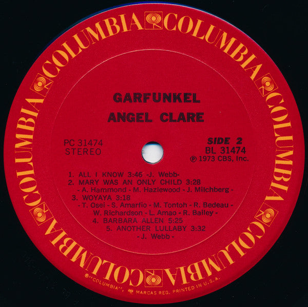 Art Garfunkel - Angel Clare | Near Mint (NM) Near Mint (NM)-Music History