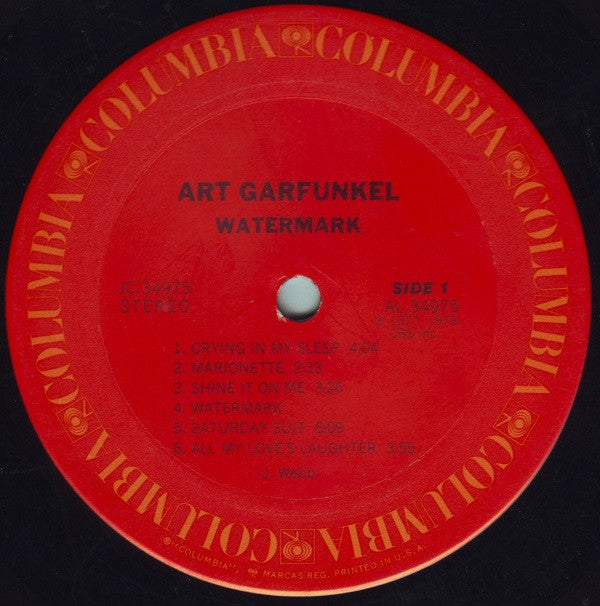 Art Garfunkel - Watermark | Very Good Plus (VG+) Very Good Plus (VG+)-Music History