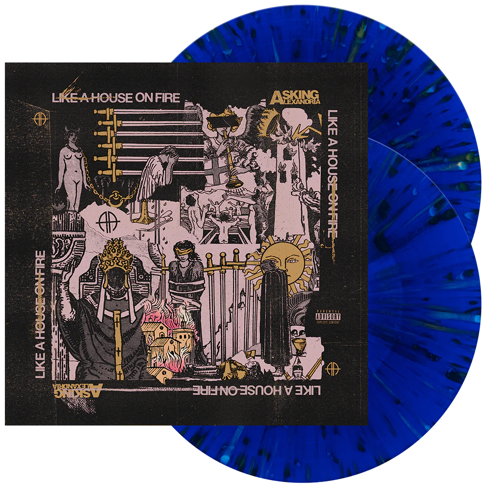 Asking Alexandria - Like A House On Fire (Indie Exclusive, Clear Vinyl, Royal Blue, Pink, Gold) (2 Lp's) | Mint (M) Mint (M)-Music History