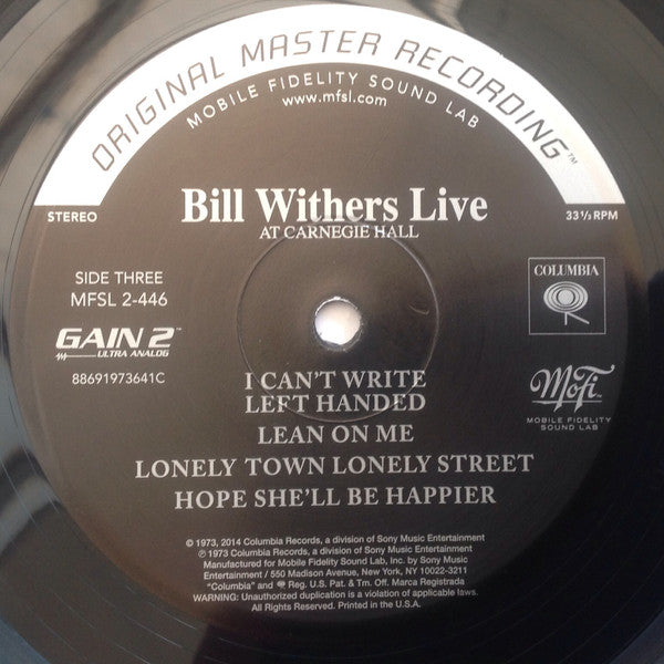Bill Withers Live At Carnegie Hall (2xVINYL MFSL) | Mint (M) Mint (M)-Music History