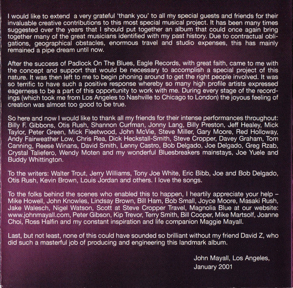 John Mayall & Friends - Along For The Ride SACD | Near Mint (NM) Near Mint (NM)-Music History