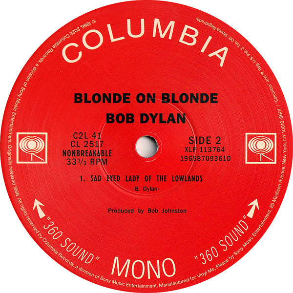 Bob Dylan - Blonde On Blonde (VMP | CLEAR BLONDE VINYL) | Mint (M) Mint (M)-Music History