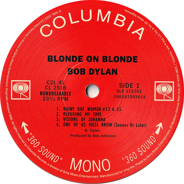 Bob Dylan - Blonde On Blonde (VMP | CLEAR BLONDE VINYL) | Mint (M) Mint (M)-Music History