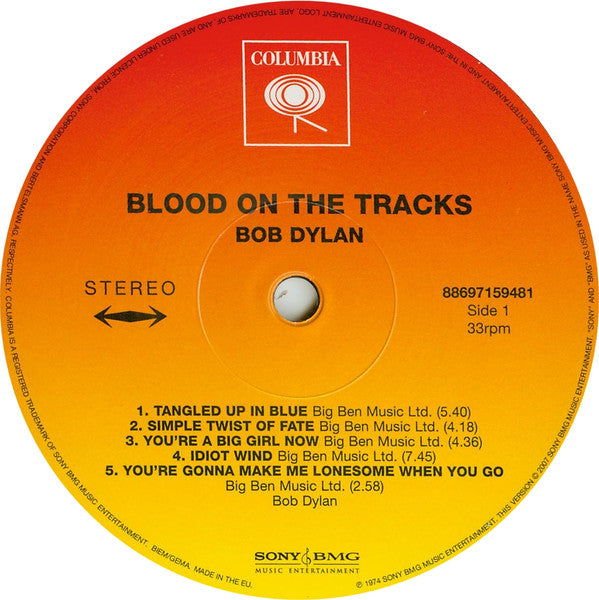 Bob Dylan - Blood On The Tracks | Mint (M) Mint (M)-Music History
