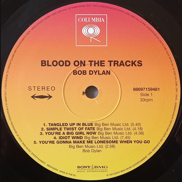 Bob Dylan - Blood On The Tracks | Mint (M) Mint (M)-Music History