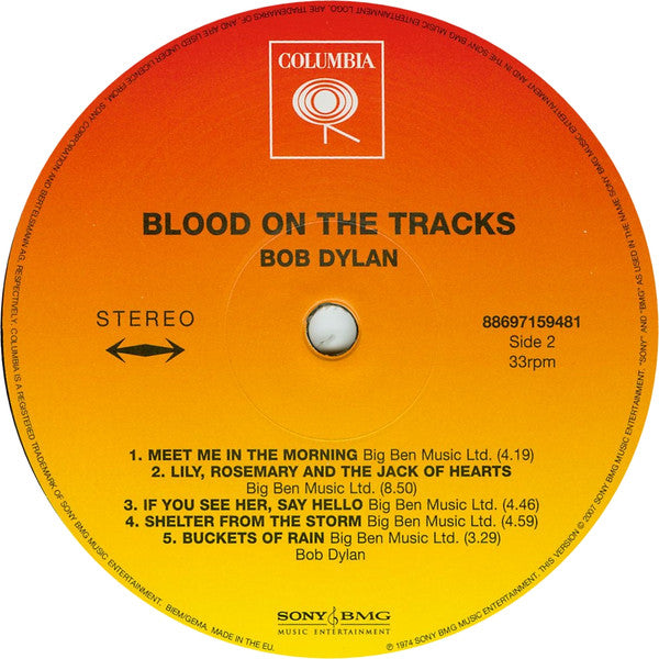 Bob Dylan - Blood On The Tracks | Mint (M) Mint (M)-Music History
