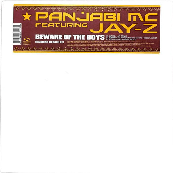 PANJABI MC - Beware Of The Boys (Mundian To Bach Ke)(VINYL 12" SINGLE SEQUENCE SEQ 8012-6 2003) | Excellent (EX) Near Mint (NM)-Music History