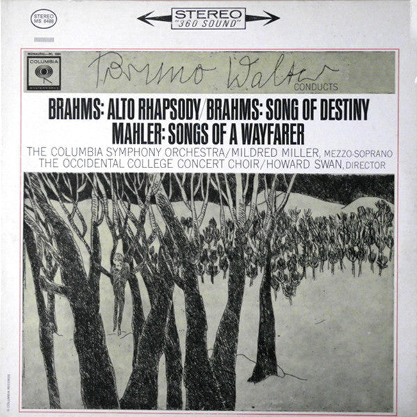 Bruno Walter Conducts Brahms / Mahler - Columbia S - Alto Rhapsody / Song Of Destiny / Songs Of A Wayfarer |-Music History