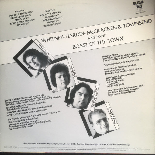 Charlie Whitney ∙ Eddie Hardin ∙ Charlie McCracken - Boast Of The Town | Near Mint (NM) Near Mint (NM)-Music History