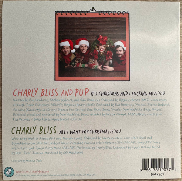 Charly Bliss X Pup (3) - It's Christmas And I Fucking Miss You | Mint (M) Mint (M)-Music History