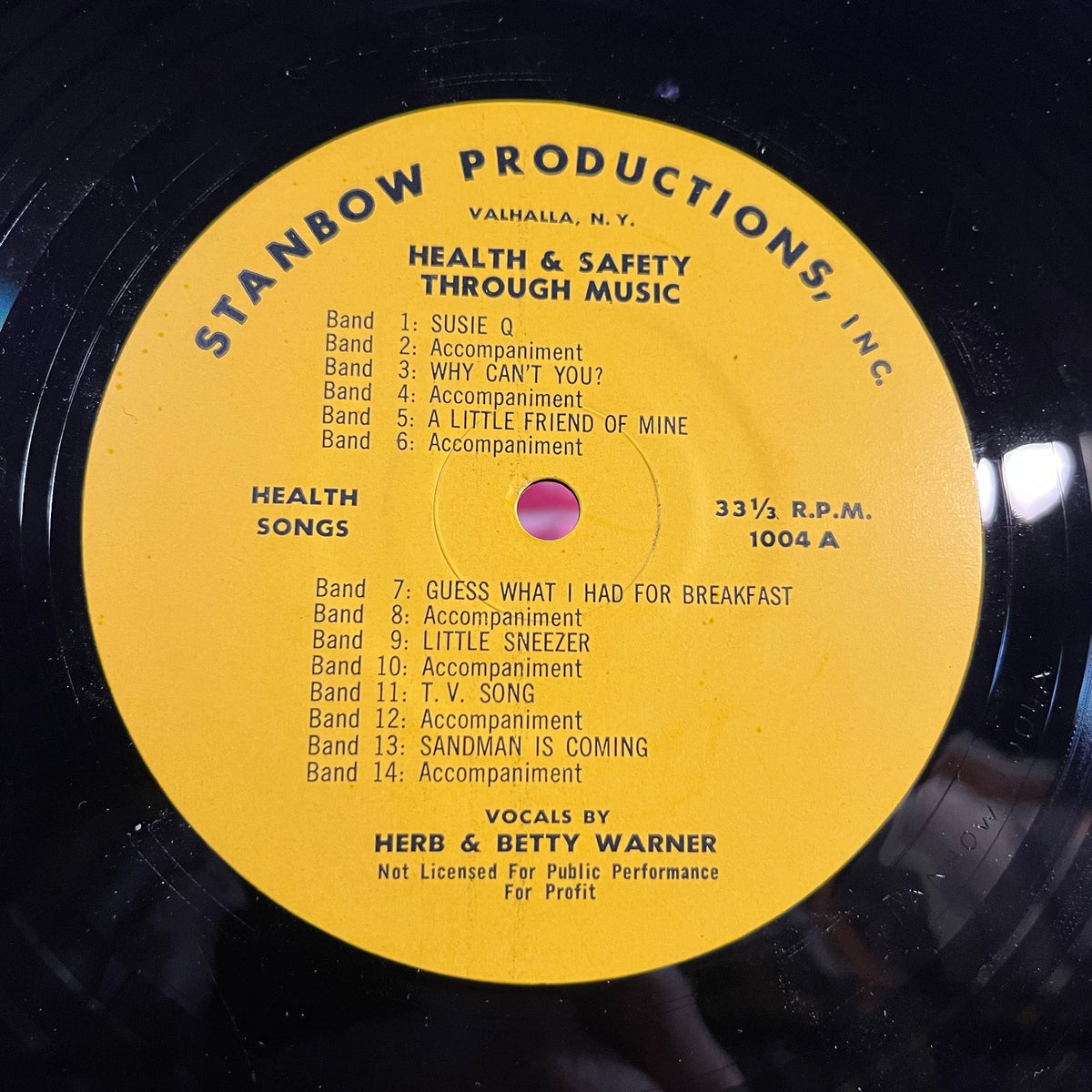 Herb & Betty Warner - Health & Safety Through Music | Near Mint (NM) Excellent (EX)-Music History