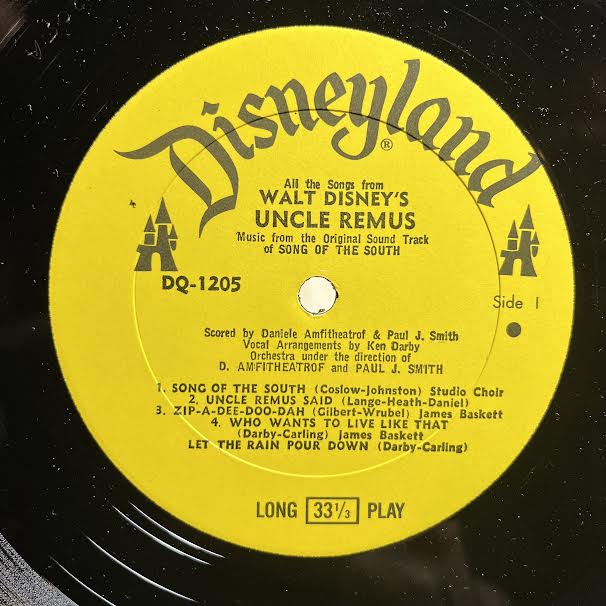 Various - All The Songs From Walt Disney's Uncle Remus (VINYL) | Near Mint- (NM-)-Music History