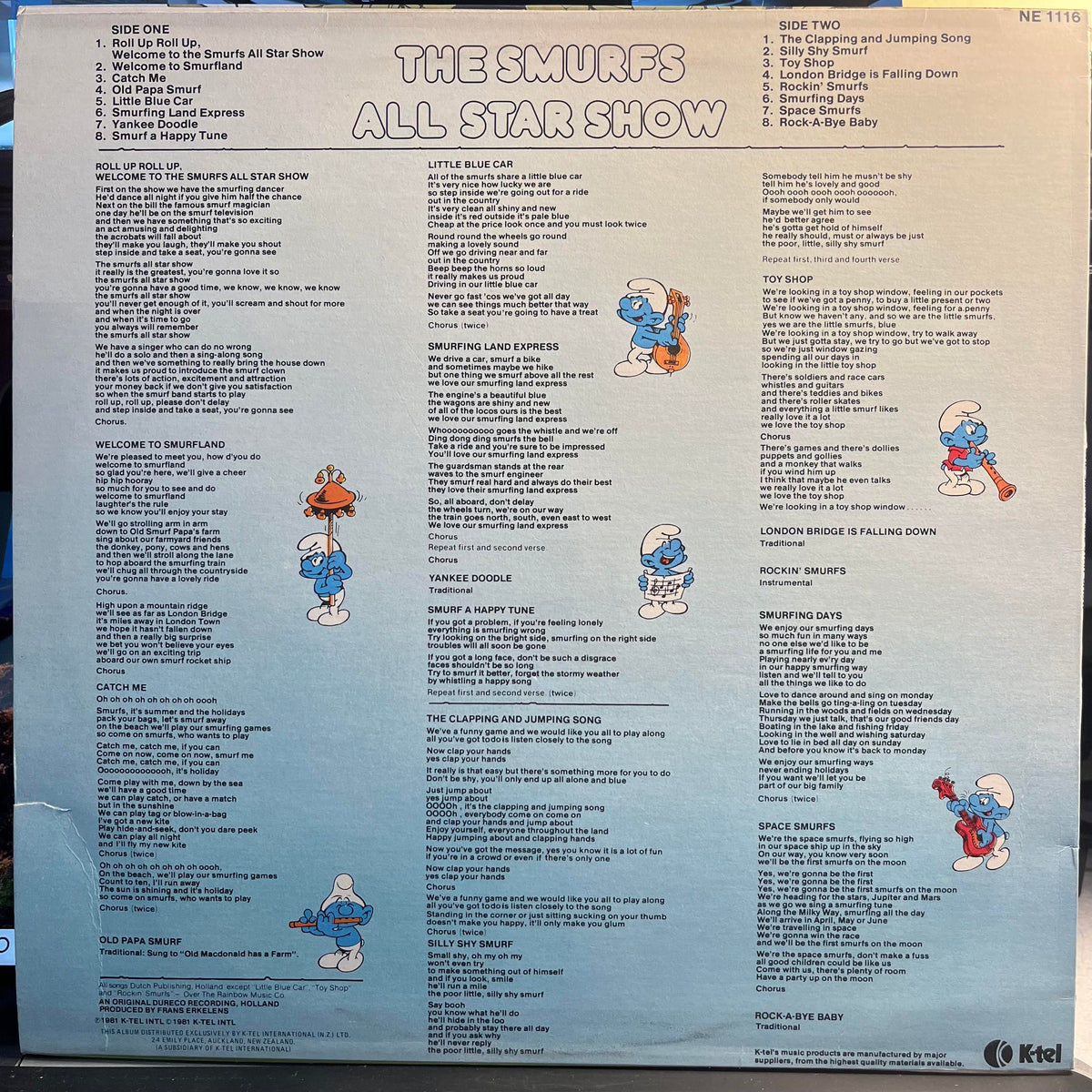 The Smurfs (2) - The Smurfs All Star Show *NEW ZEALAND* | Near Mint (NM) Near Mint (NM)-Music History