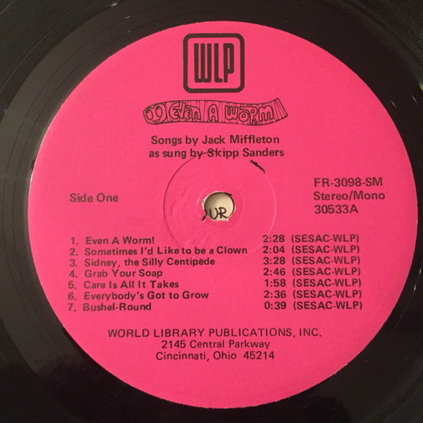 Jack Miffleton - Even A Worm: Songs for Childrens Celebrations Ages 2 to 10 | Near Mint (NM) Near Mint (NM)-Music History