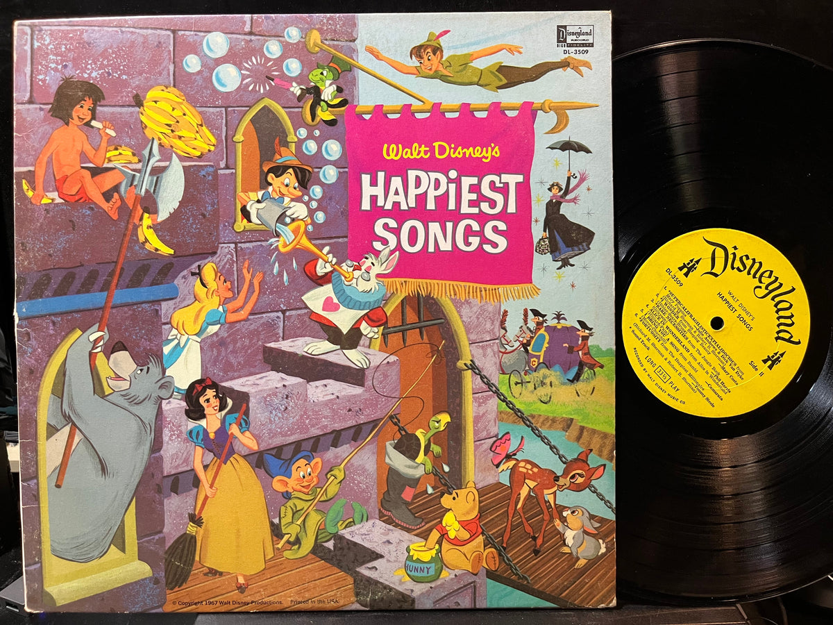 Various - Walt Disney's Happiest Songs (VINYL LP DISNEYLAND DL-3509 1967) | USED Very Good Plus (VG+) Near Mint (NM)-Music History