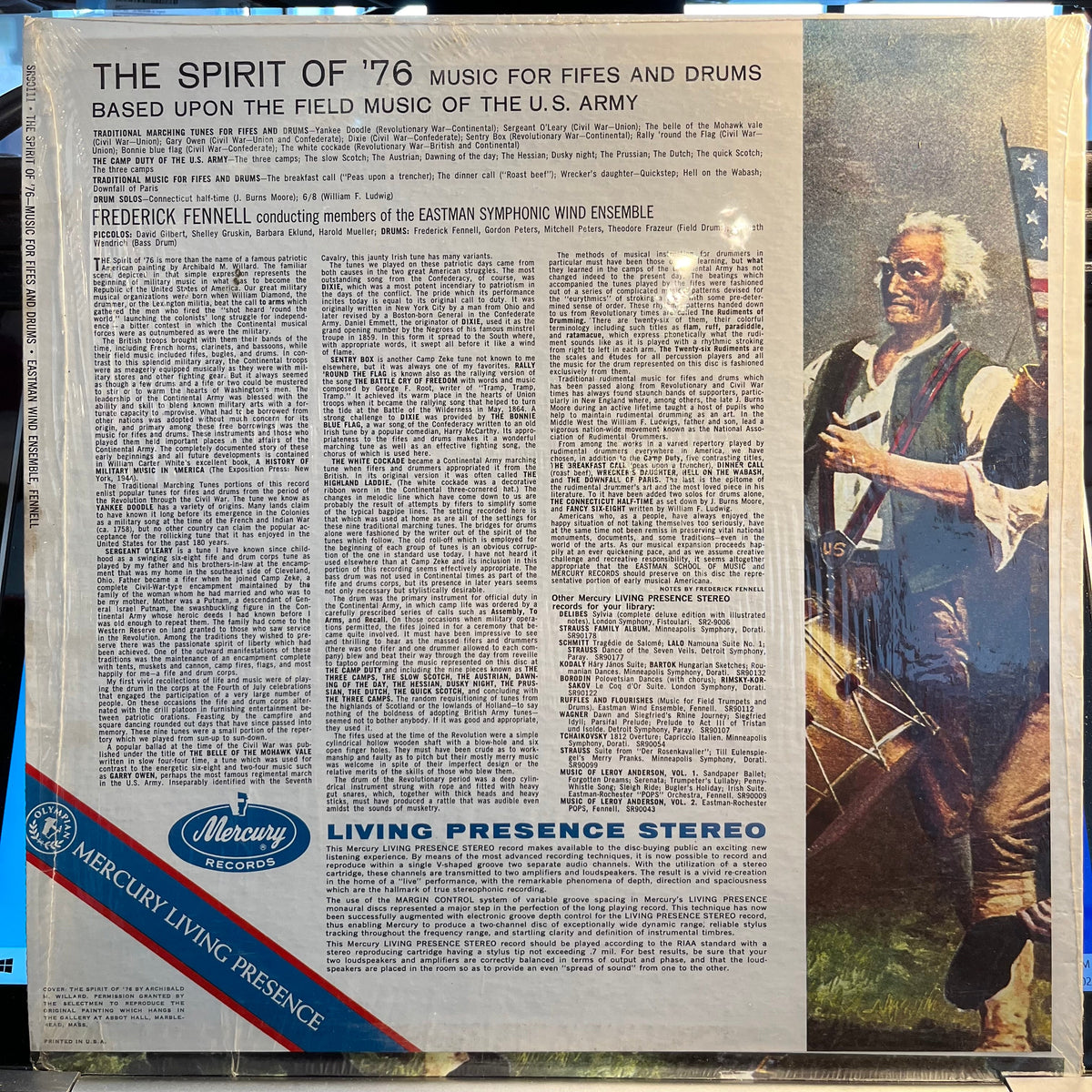Members Of The Eastman Symphonic Wind Ensemble Con - The Spirit Of '76 (Music For Fifes And Drums) | Excellent (EX) Near Mint (NM)-Music History