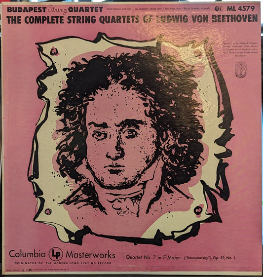 Ludwig van Beethoven - Quartet No. 7 in F Major, Op. 59, No. 1 | Excellent (EX) Near Mint (NM)-Music History