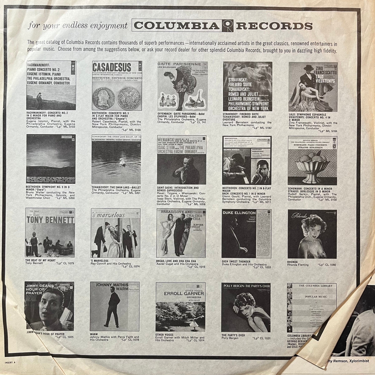 Pierre Boulez / Stockhausen - Robert Craft - Le Marteau Sans Maître / Nr. 5 Zeitmasse For Five Woodwinds (VINYL LP COLUMBIA MASTERWORKS ML 5275 1958) | USED Excellent+ (EX+) Very Good Plus (VG+)-Music History