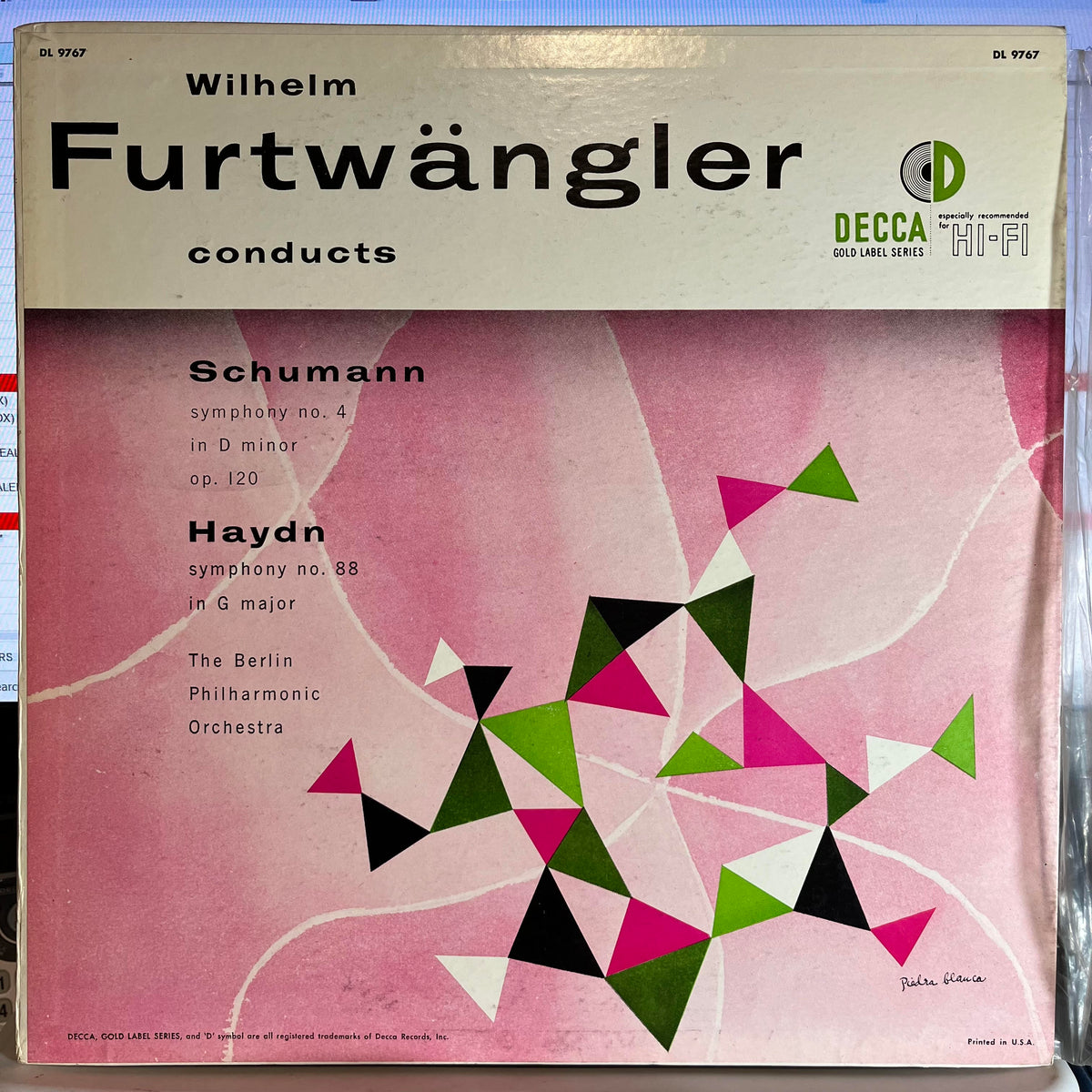 Wilhelm Furtwängler - Symphony No. 4 In D Minor, Op.120 / Symphony No. 88 In G Major | Excellent+ (EX+) Near Mint (NM)-Music History