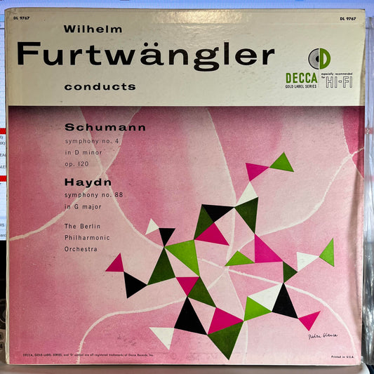Wilhelm Furtwängler - Symphony No. 4 In D Minor, Op.120 / Symphony No. 88 In G Major | Excellent+ (EX+) Near Mint (NM)-Music History