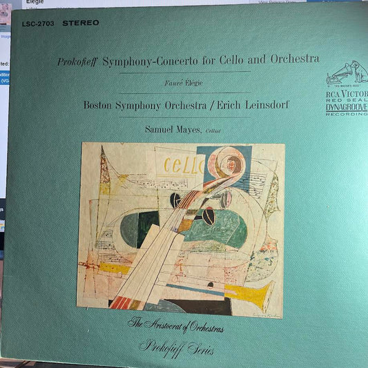 Sergei Prokofiev - Symphony-Concerto For Cello And Orchestra / Élégie (vinyl) | Excellent (EX) Near Mint (NM)-Music History