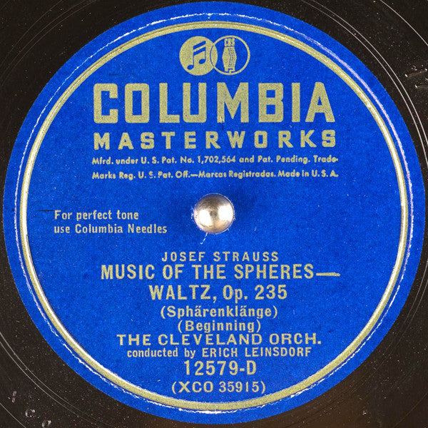 Josef Strauß - Music Of The Spheres - Waltz, Op. 235 *78 RPM* | Excellent (EX) Generic-Music History
