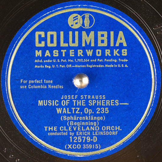 Josef Strauß - Music Of The Spheres - Waltz, Op. 235 *78 RPM* | Excellent (EX) Generic-Music History