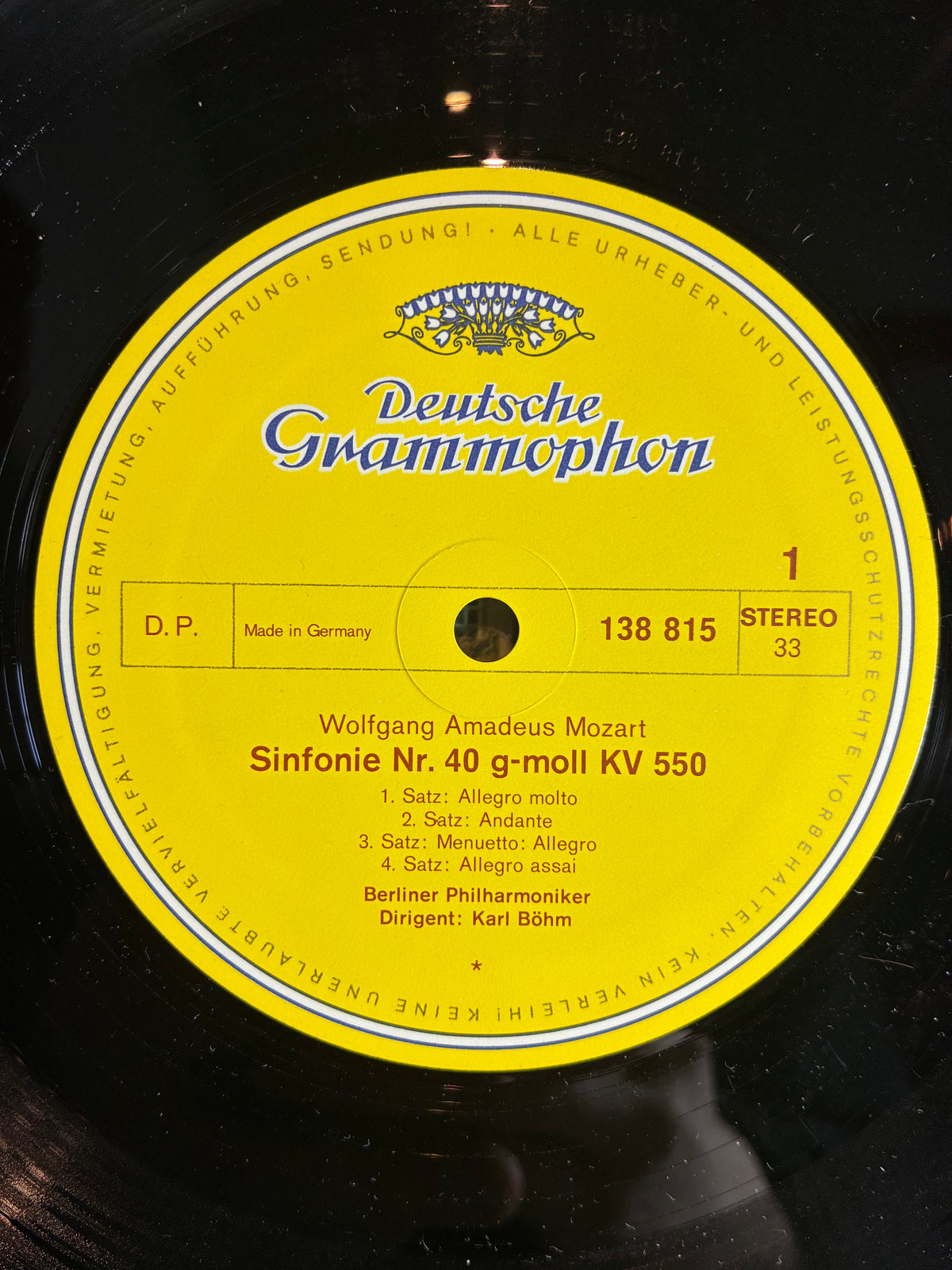 Wolfgang Amadeus Mozart - Symphonien Nr. 40 G-Moll = In G Minor KV 550 / Nr. 41 C-Dur = In C Major KV 551 "Jupiter" (VINYL) | Excellent (EX) Excellent (EX)-Music History